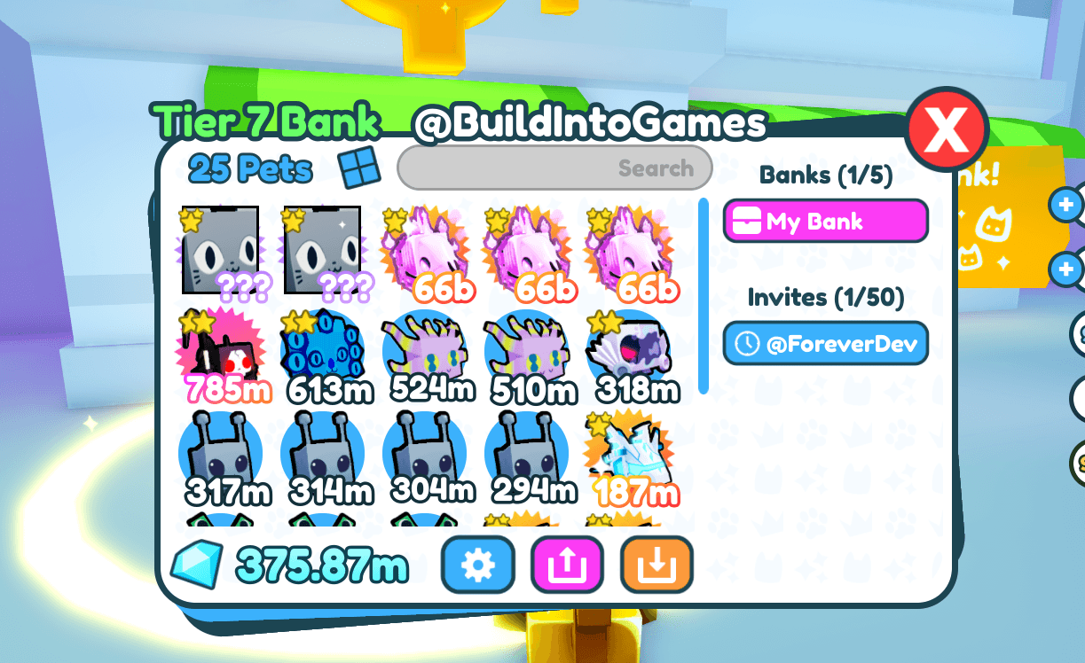 BIG Games on X: Also coming next update: The Bank! 🏦🪙 🌟 Store your most  valuable pets and diamonds! 🌎 Share your bank with friends, CROSS-SERVER!  💎 Earn interest everyday on diamonds!